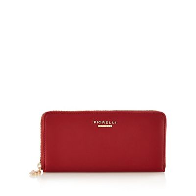 Red 'City' zip around large purse